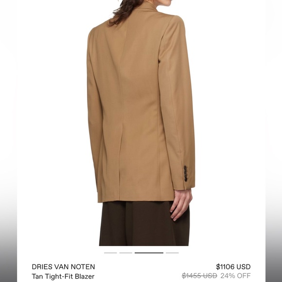 NWT Dries Van Noten Double-Breasted Wool-Blend Jacket - Picture 15 of 15